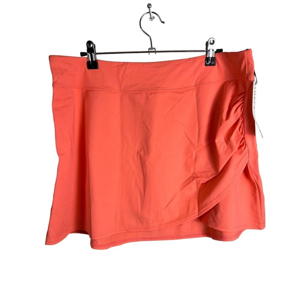 4/$20 🙈 Ambernoon II By Dr. Erum Ilyas UPF 50 Wrap Swim Skirt CORAL NWT PLUS 30W
